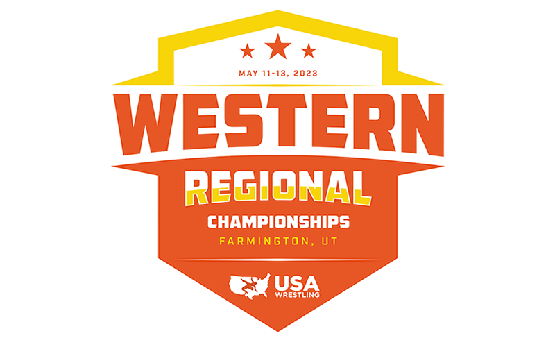 WEST REGION CHAMPIONSHIP 2023 WRESTLING VECTOR LOGO DESIGN FOR