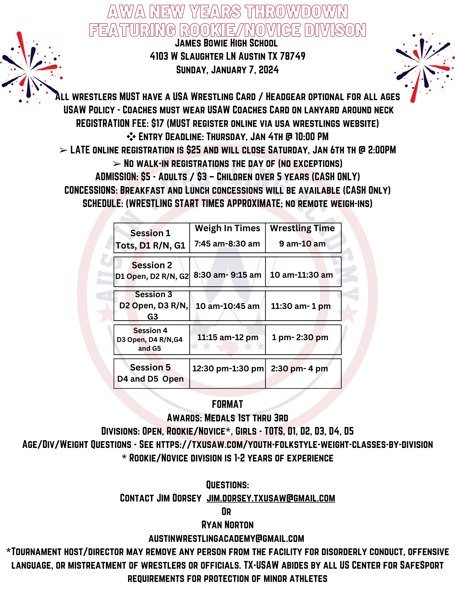 USA Wrestling Events